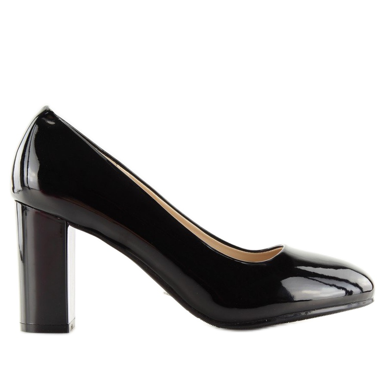Salón con tacón ancho negro B-59 Black
