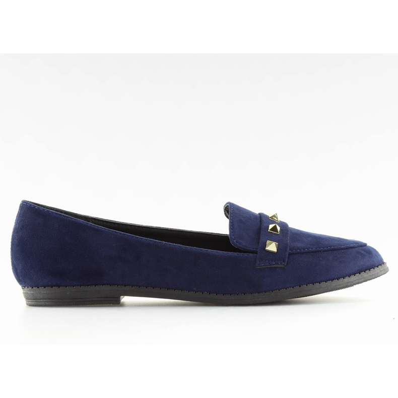 Mocasines de mujer con tachuelas azul marino azul.