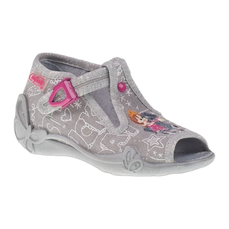 Zapatillas befado para niños 213p103 zapatillas gris rosado