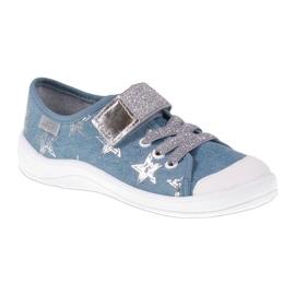 Zapatillas de niña Befado 251y094 zapatillas gris azul blanco