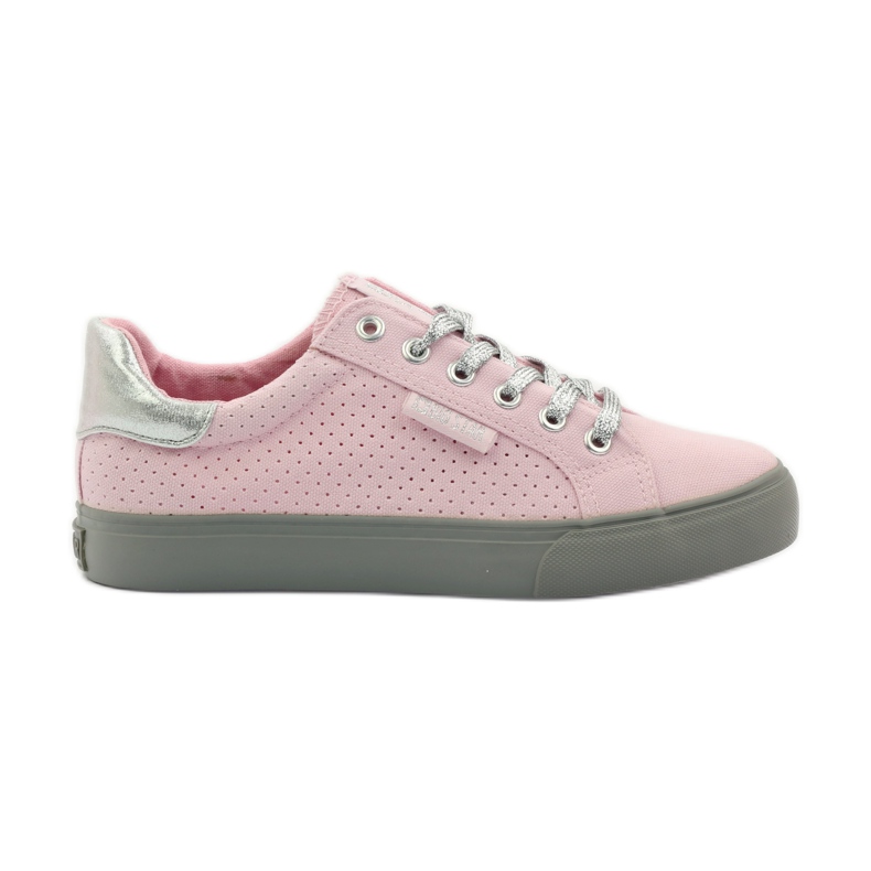 Big star 274054 zapatillas atadas gris rosado