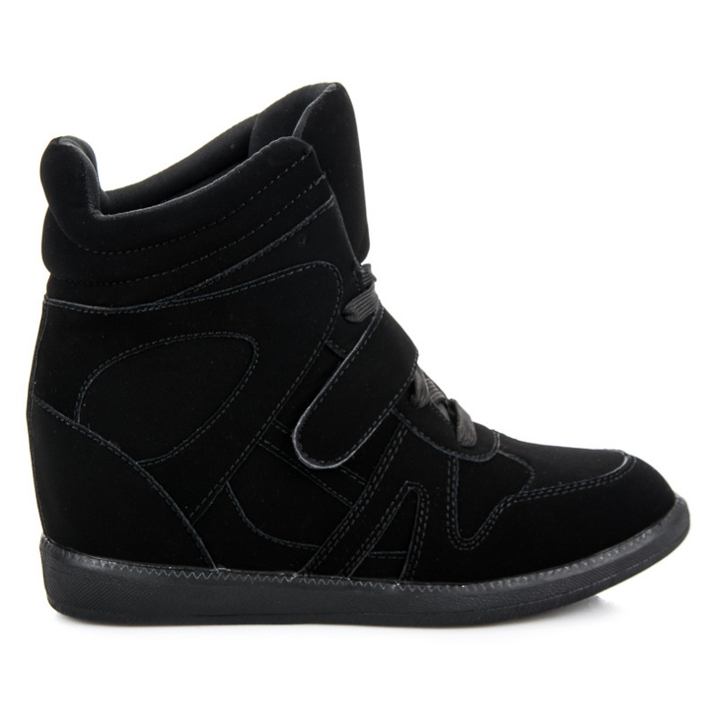 Deportivas negras con velcros negro