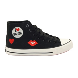 Big star 274014 zapatillas atadas blanco negro rojo