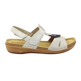Sandalias cómodas Inblu F02 j beige perla marrón gris