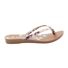 Chanclas flores INBLU IR01 rosado amarillo verde violeta