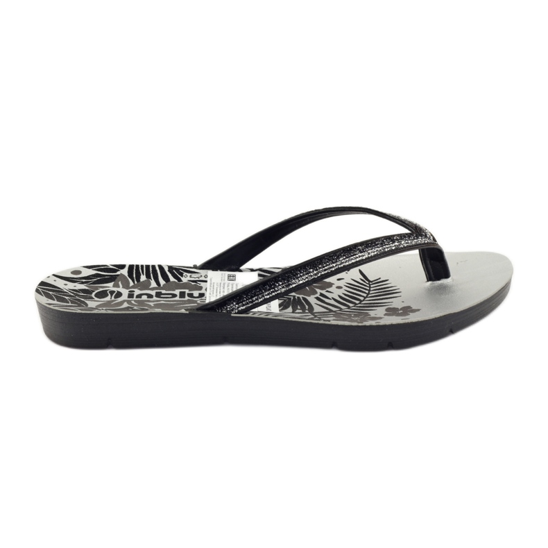 Chanclas Inblu ME14 negro y plata gris