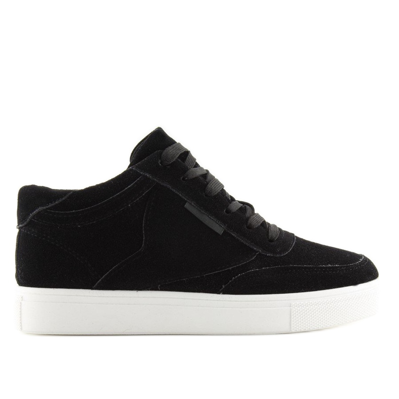 Zapatillas de mujer de ante negro NB171P Negro