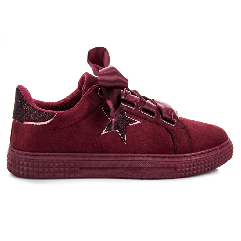 Zapatillas Bordo Suede Atadas rojo Zapatillas Bordo Suede Atadas rojo