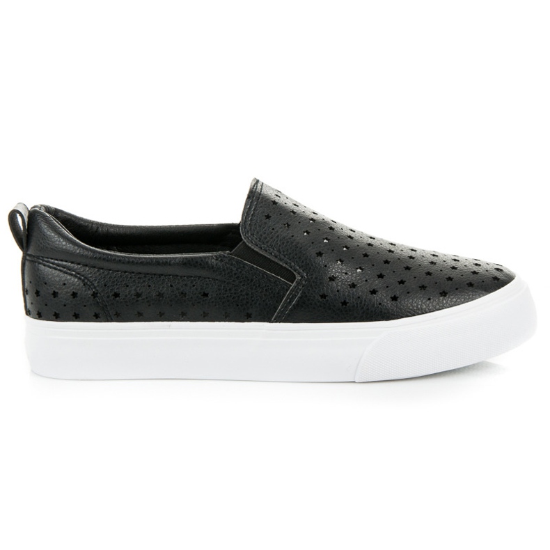 Slipons calados negros