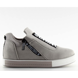 Zapatillas grises en la cuña gris NB168 gris