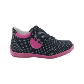 Zapatos de niña con lunares Ren But 1476 azul marino rosado azul blanco