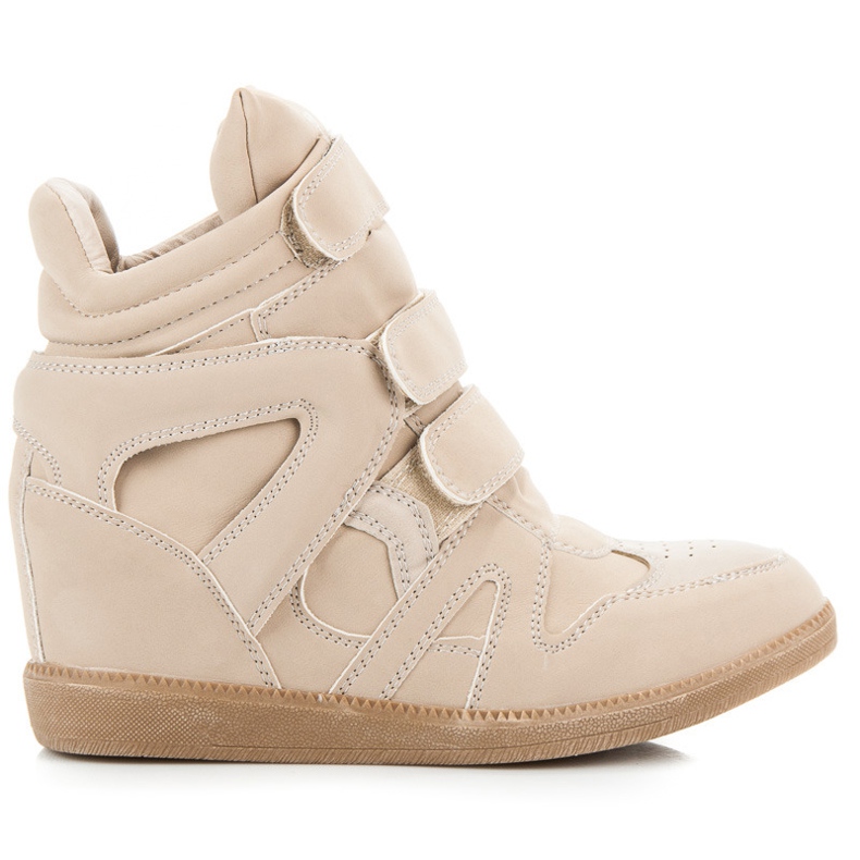 Queentina zapatillas con velcro marrón
