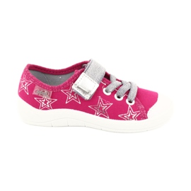 Zapatillas deportivas de niña con estrellas Befado 251X096 rosa plata
