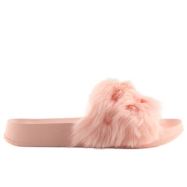 Rosa S37 zapatillas rosa con pelo rosado