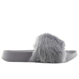 Pantuflas pelo gris S36 gris