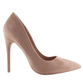 Zapatos de salón en ante rosa 5101 Pink rosado