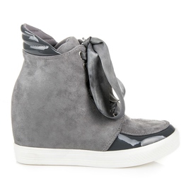 Forever Folie Zapatillas deportivas con cinta gris