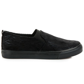 Sweet Shoes Slipons con patrón negro