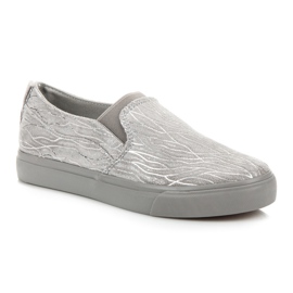 Sweet Shoes Slipons con estampado gris