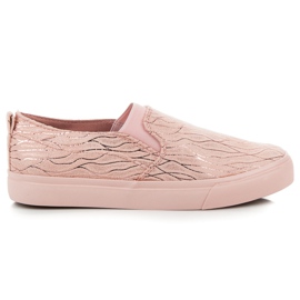 Sweet Shoes Slipons con patrón rosa