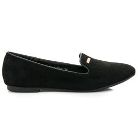 Best Shoes Señores de gamuza negra negro