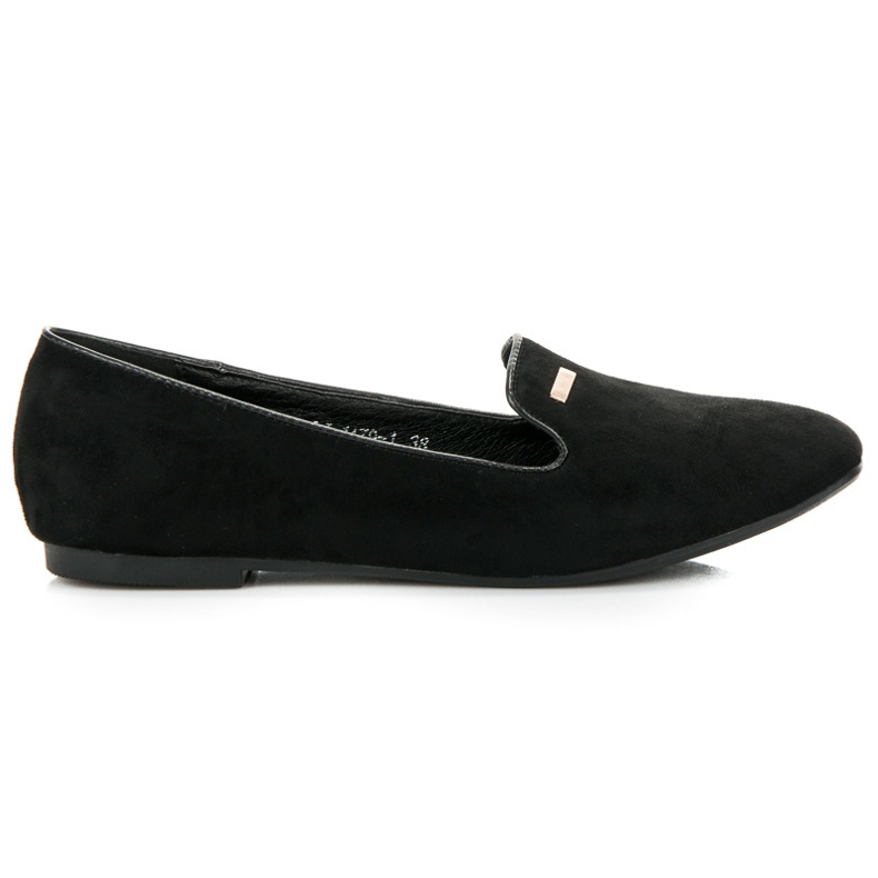 Best Shoes Señores de gamuza negra negro