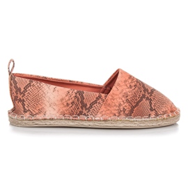 Mckeylor Alpargatas con estampado animal rosado