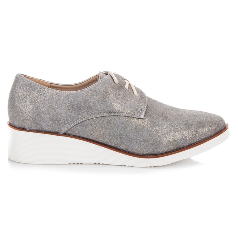 Vinceza tacones de cuña atados gris