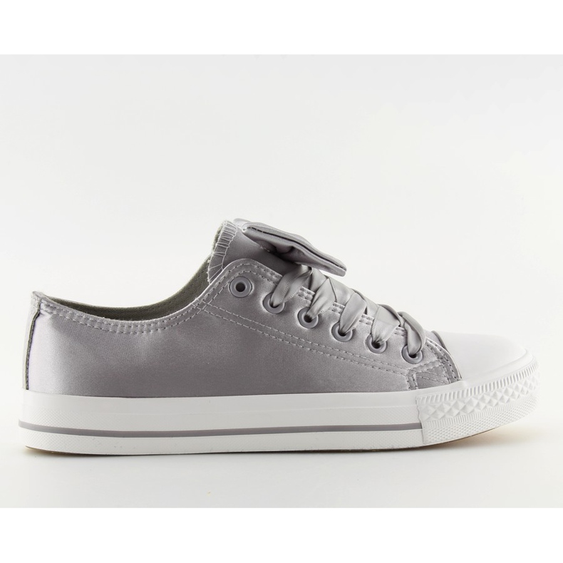Deportivas mujer gris satinado gris 16-509 Deportivas mujer gris satinado gris 16-509
