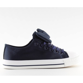 Deportivas mujer raso azul marino