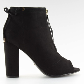 Botas Negras Punta Abierta Nf-16 negro