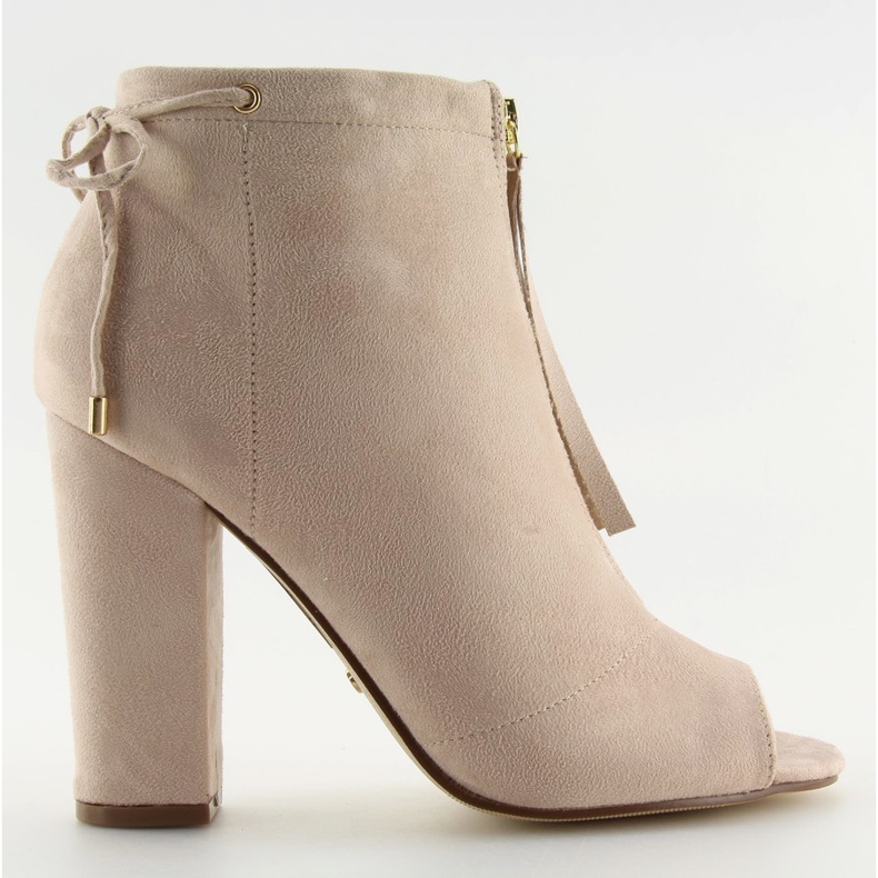 Botas Punta Abierta Beige Nf-16 Botas Punta Abierta Beige Nf-16