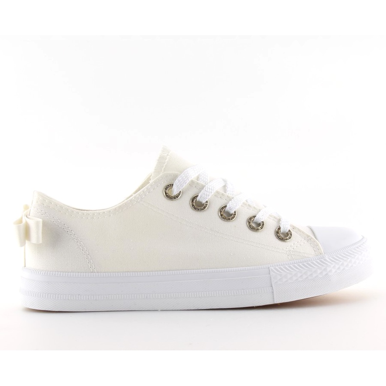 Deportivas blancas de mujer con lazo 8935 White blanco