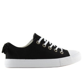 Deportivas negras de mujer con lazo 8935 Black negro