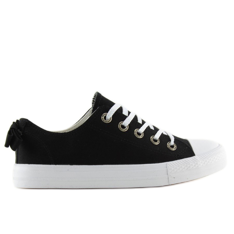Deportivas negras de mujer con lazo 8935 Black negro
