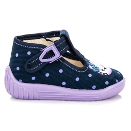 Reweks Zapatillas para niña azul púrpura