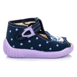 Reweks Pantuflas con punta abierta azul