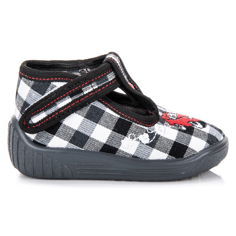 Reweks Zapatillas de casa negro blanco