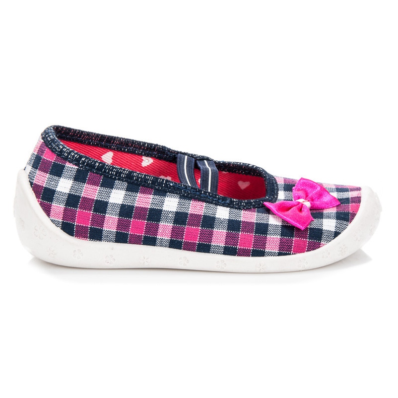 Reweks Zapatos de cuadros para niñas rosado