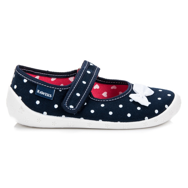 Reweks Zapatillas de niña en lunares azul