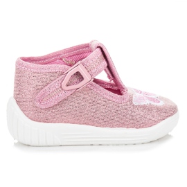 Reweks Zapatillas abrochadas con una hebilla rosado Reweks Zapatillas abrochadas con una hebilla rosado