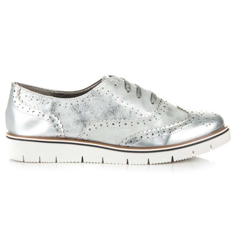 Kylie Zapatos plateados con cordones gris