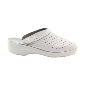 Zapatillas blancas con cuña médica ortopédica blanco