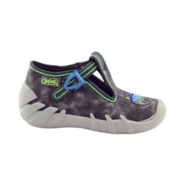 Pantuflas niño Befado 110p316 tractor azul gris verde