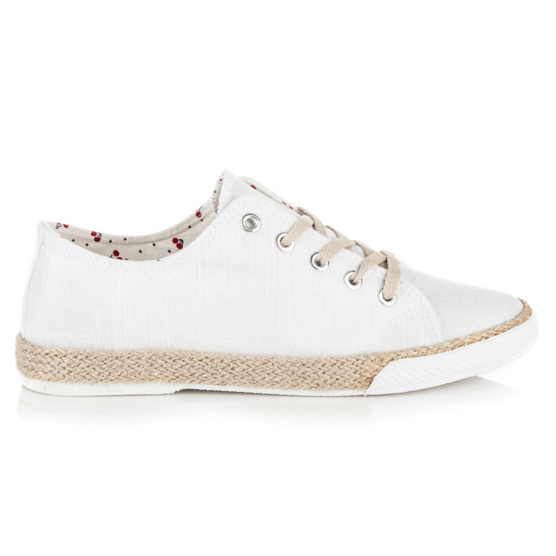 Kylie Alpargatas con cordones blanco