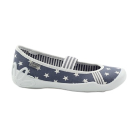 Zapatillas casa niña Befado 193y064 estrellas gris blanco