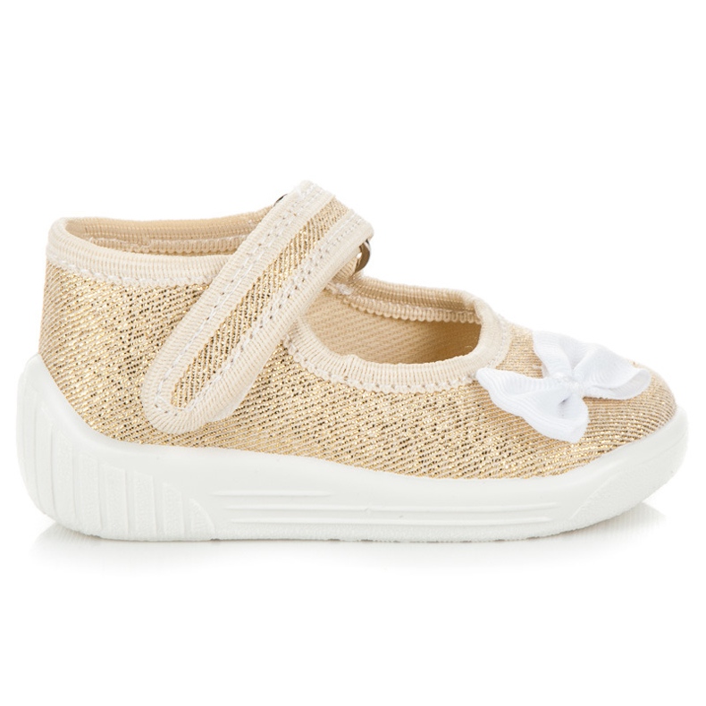 Reweks Zapatos dorados con lazo