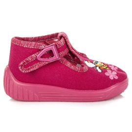 Reweks Zapatillas De Color Rosa Con Una Abeja rosado