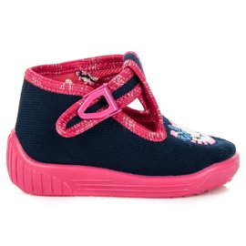 Reweks Zapatos de gatito azul marino