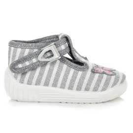 Reweks Zapatillas grises con mariposa